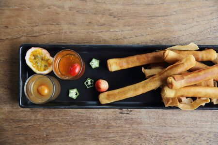 Fried Spring Roll also known as Egg Rollの写真素材