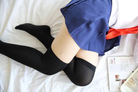 asian schoolgirl portrait in relax