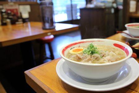 Beef ramen , Japanese noodle ramen on wood backgroundの写真素材
