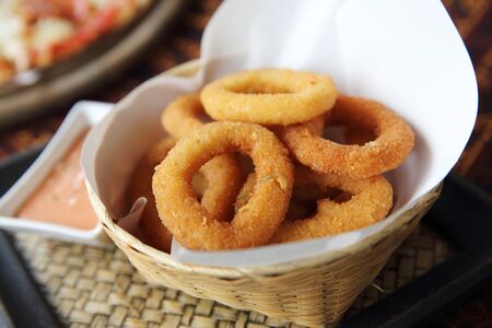 onion rings italian foodの写真素材