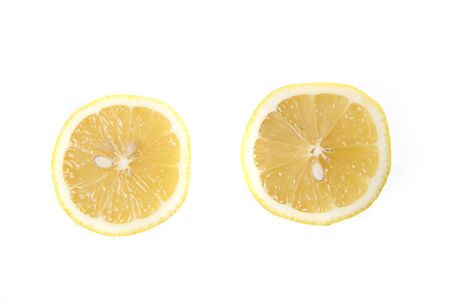 Lemon isolated in white backgroundの写真素材