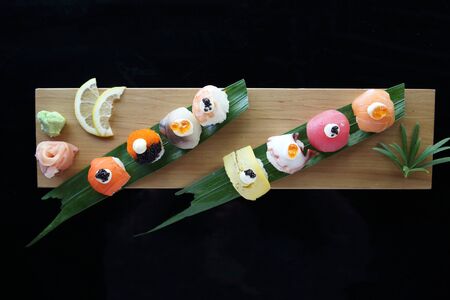 Mix sushi nigiri ball japanese foodの写真素材