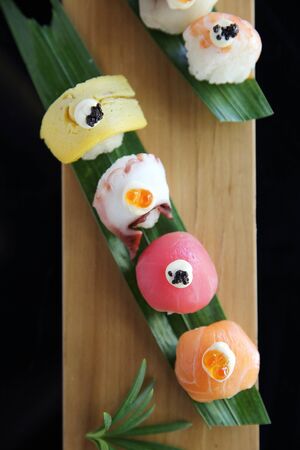 Mix sushi nigiri ball japanese food