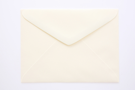 envelope paper isolated in white backgroundの写真素材