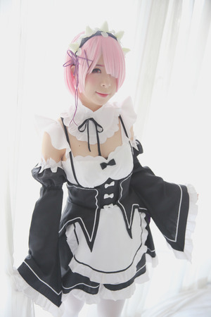 Japan anime cosplay girl portrait in white toneの写真素材