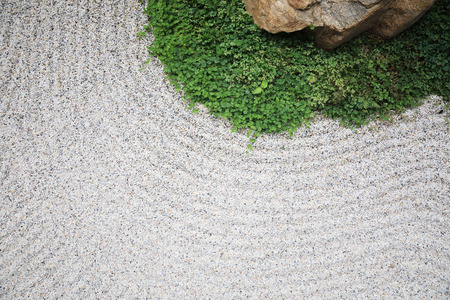 japanese zen stones garden with space backgroundの写真素材