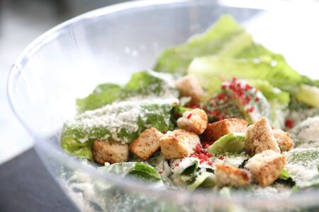 caesar salad healthy foodの写真素材