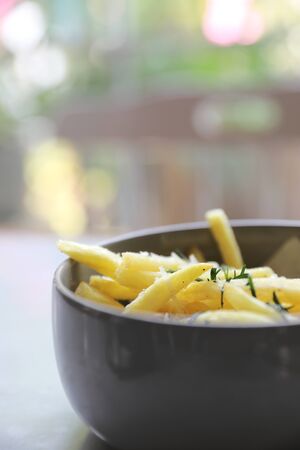 French fires , Fires potato in bowl appetizerの写真素材
