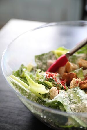 caesar salad healthy foodの写真素材