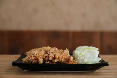 Fried chicken Japanese style karaageの写真素材