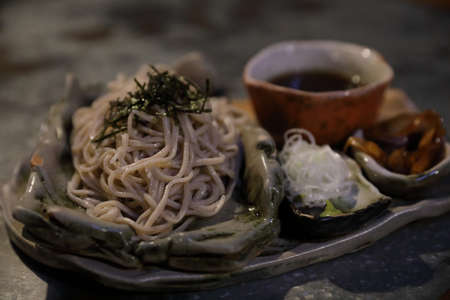 cold Soba noodle japanese foodの写真素材