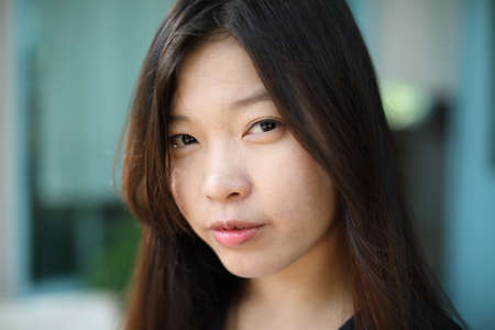 Close up asian young womanの写真素材