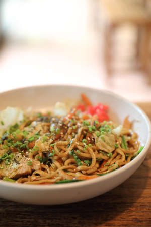 fried noodles japanese style Yakisoba Japanese foodの写真素材