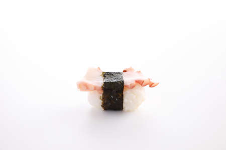 Tako nigiri Octopus Sushi japanese food isolated in white backgroundの写真素材