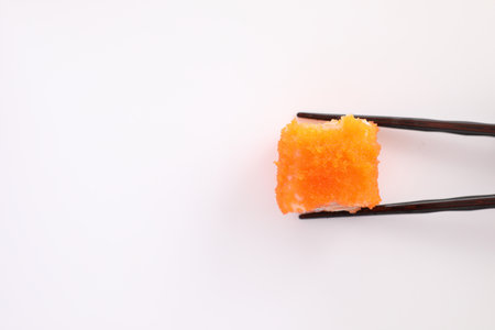 California maki roll sushi japanese food isolated in white backgroundの写真素材