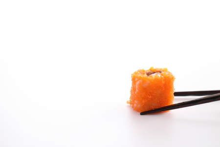 California maki roll sushi japanese food isolated in white backgroundの写真素材