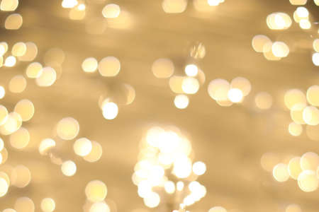 Gold light blur bokeh backgroundの写真素材