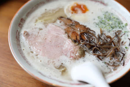 Ramen noodle with pork and egg on soup Japanese foodの写真素材