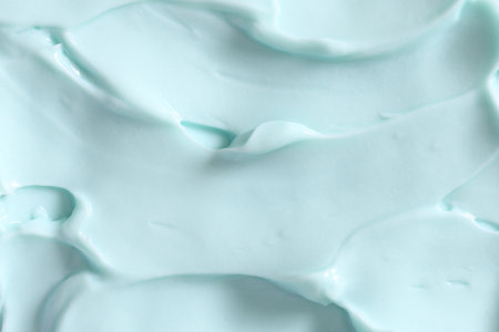 Blue skin care cosmetic beauty cream texture background in close upの写真素材