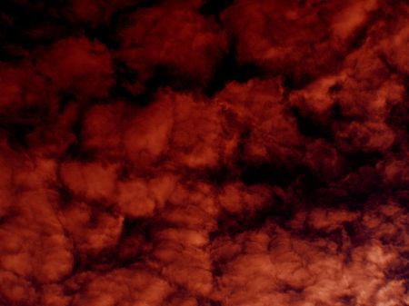big red cloud before rain and stormの写真素材