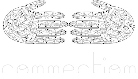 communication concept with two handsのイラスト素材