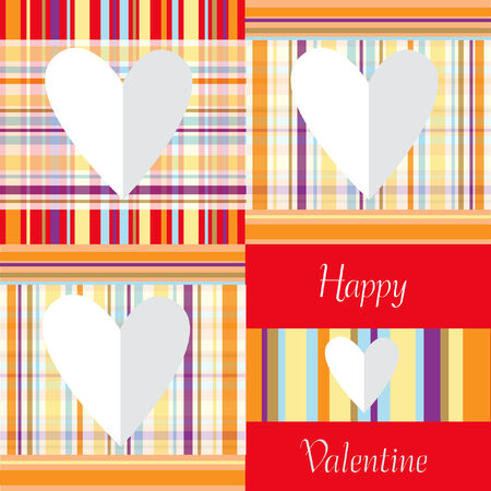 patchwork design with valentine hearts and place for your textのイラスト素材