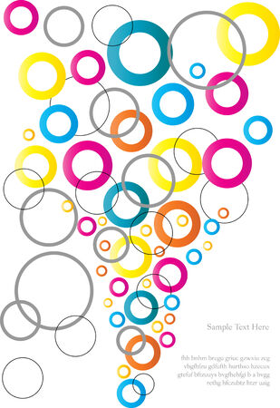 colorful circles backgroundのイラスト素材