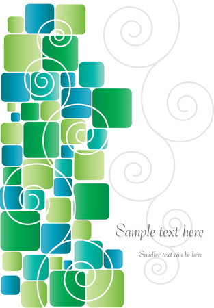 mosaic tiles and floral backgroundのイラスト素材