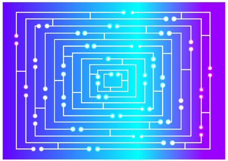 vector maze concept with connection elementsのイラスト素材