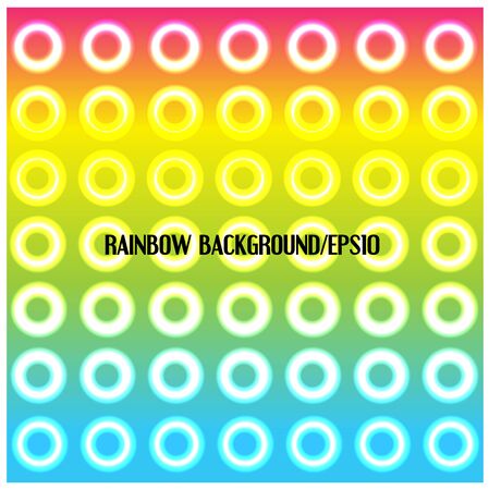 bright rainbow bubbles backgroundのイラスト素材