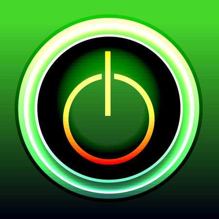 bright colorful computer button