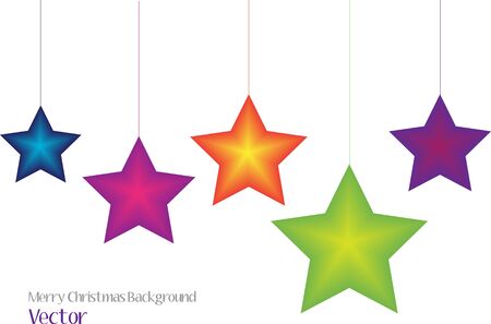 color vector decorative christmas starsのイラスト素材