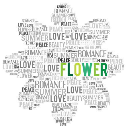 flower icon of wordsのイラスト素材