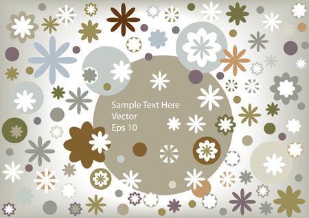 retro flowers backgroundのイラスト素材