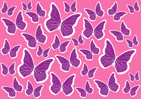 flying butterflies backgroundのイラスト素材