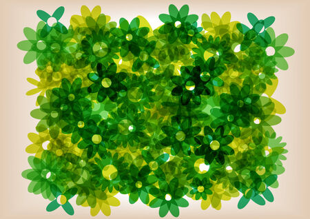 color vector bright green flowers wallpaperのイラスト素材