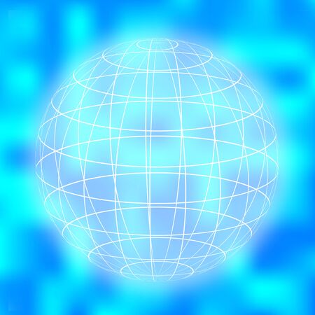 bright vector world icon on blurry backgroundのイラスト素材