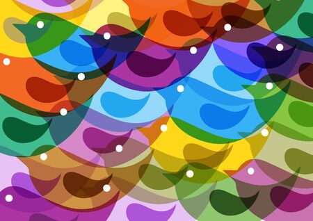 transparent vector birds silhouettesのイラスト素材