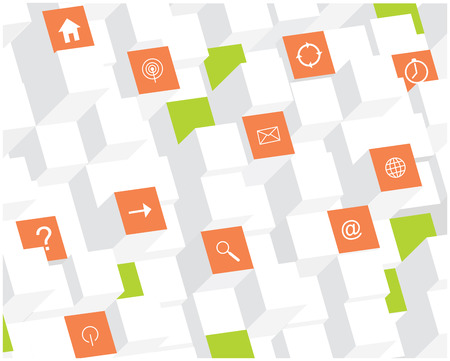 bright vector buttons with web iconsのイラスト素材