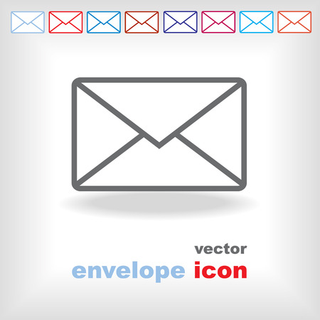 modern vector envelope iconのイラスト素材