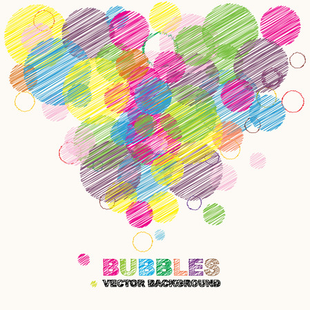 bright bubbles backgroundのイラスト素材
