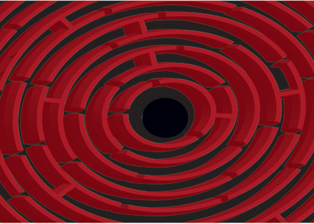 3D maze conceptのイラスト素材
