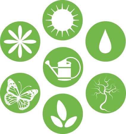 set of garden iconsのイラスト素材