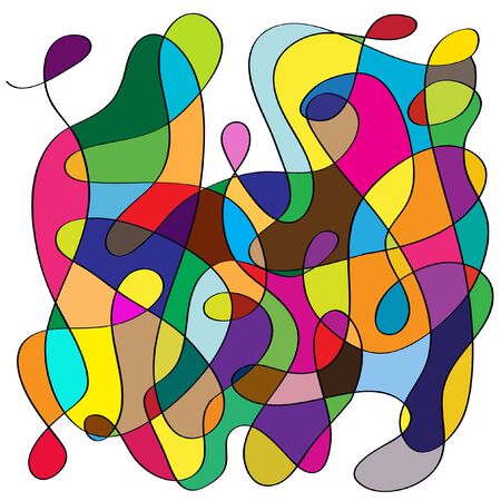 chaos vector colors isolated on white backgroundのイラスト素材