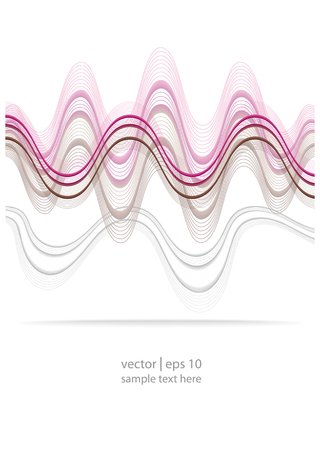 modern simple vector background with symmetrical thin fractal lines and place for your text isolated on whiteのイラスト素材