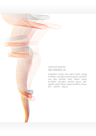 modern vector pattern with realistic colorful smoke and place for your text isolated on white backgroundのイラスト素材