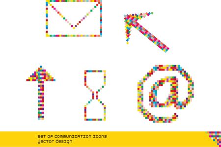 set of pixels web iconsのイラスト素材