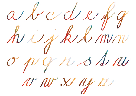 set of vector hand writing alphabet lettersのイラスト素材