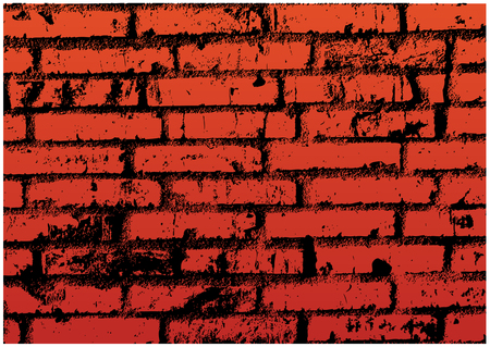 realistic grunge bricks wall backgroundのイラスト素材
