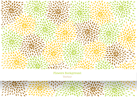 abstract vector flowers background with frame for you Rextのイラスト素材